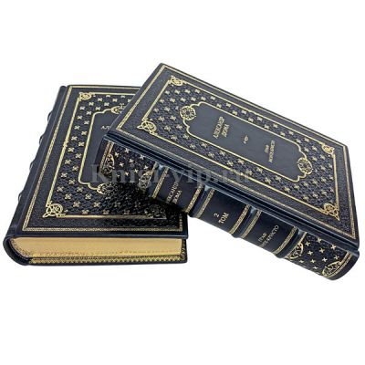 Александр Дюма - Граф Монте-Кристо (в 2 томах). Книги в кожаном переплёте