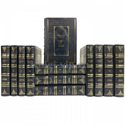 Александр Дюма. Собрание сочинений в 12 томах. Подарочные книги в кожаном переплете ручной работы