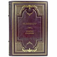 Tchekhov - Contes choisies. А.П. Чехов - Избранные произведения на французском языке. Подарочная книга в кожаном переплете Tchekhov - Contes choisies. А.П. Чехов - Избранные произведения на французском языке. Подарочная книга в кожаном переплете