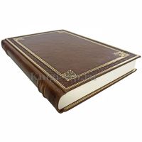 Подарочная книга почетных гостей (формат А4) в переплете из натуральной кожи