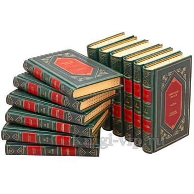 Н. С. Лесков Собрание сочинений в 12 томах. Книги в кожаном переплёте.