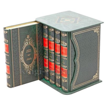 Сергей Есенин. Собрание сочинений в 5 томах. Книги в кожаном переплёте