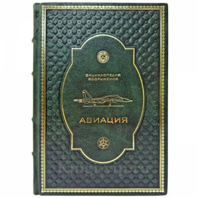 Авиация. Энциклопедия вооружения. Подарочная книга в кожаном переплете ручной работы