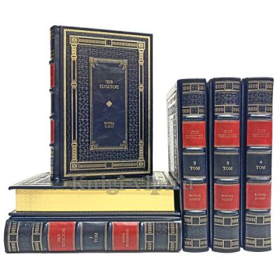 Лев Толстой. Собрание сочинений в 6 томах. Книги в кожаном переплёте