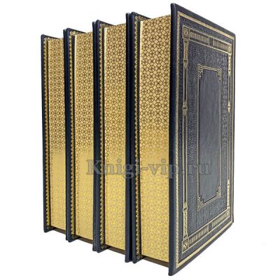 Лев Толстой - Война и мир (в 4 томах). Книги в кожаном переплёте.