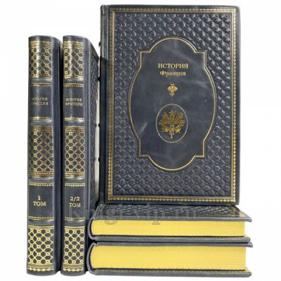 История Франции в 5 книгах. Подарочные книги в кожаном переплете ручной работы