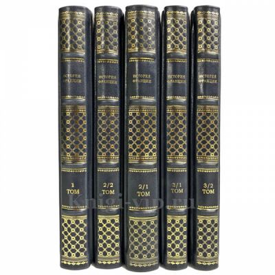 История Франции в 5 книгах. Подарочные книги в кожаном переплете ручной работы