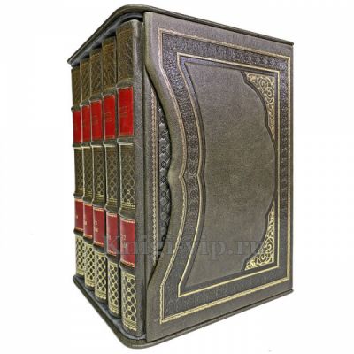 История Франции. В 3-х томах (5 книг) в кожаном футляре. Книги в кожаном переплёте