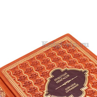 Николай Некрасов. Собрание сочинений в 7 томах. Книги в кожаном переплете.