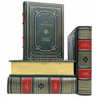 Михаил Юрьевич Лермонтов. Собрание сочинений в 4 томах. Книги в переплёте из натуральной кожи Михаил Юрьевич Лермонтов. Собрание сочинений в 4 томах. Книги в переплёте из натуральной кожи