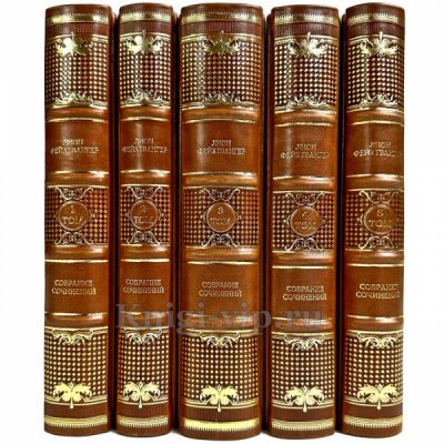 Лион Фейхтвангер - Цикл "Зал ожидания" в 5 томах. Подарочные книги в кожаном переплете ручной работы