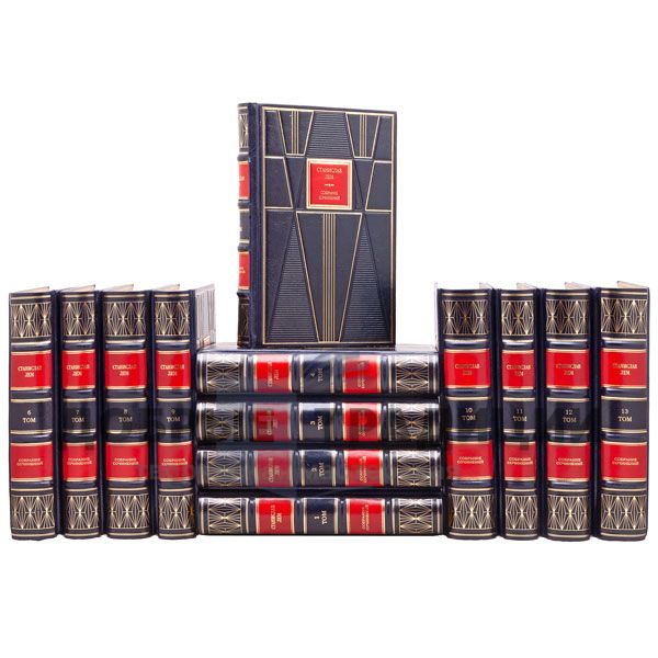 Stanislaw LEM. Collected works in 10 volumes + 3 extra. Gift books bound in leather.