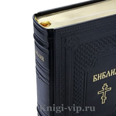 Библия в кожаном переплёте в футляре (Русский синодальный перевод)