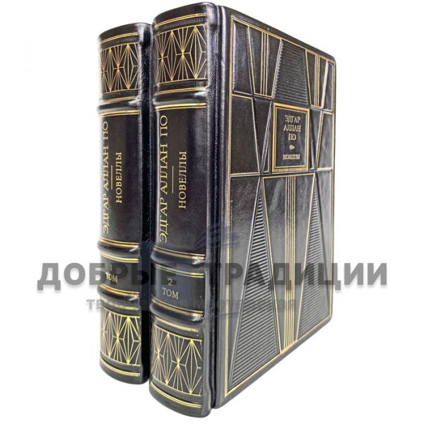 Edgar Allan Poe - Short Stories in 2 volumes. Gift book bound in leather