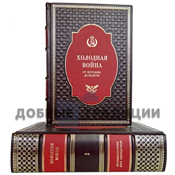 The Cold War in 2 volumes. Gift books bound in leather