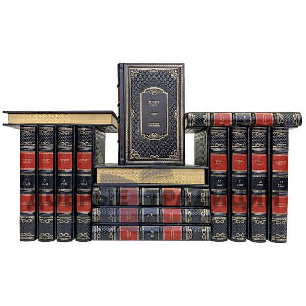 Hg Wells. Collected works in 15 volumes. Gift books bound in leather.