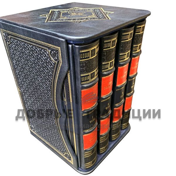 Leo Tolstoy - War and peace (4 volumes). Gift books bound in leather