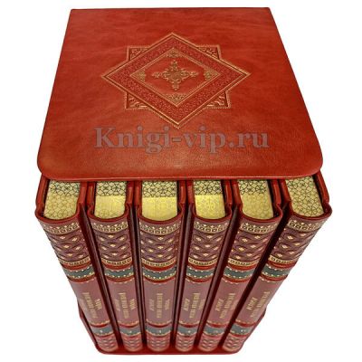 История русско-японской войны в 6 томах. Книги в кожаном переплёте