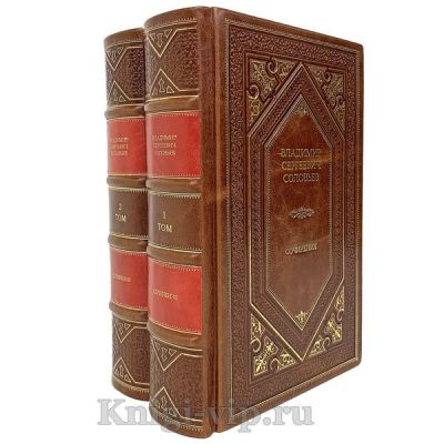 В. С. Соловьев. Сочинения в 2 томах. Книги в кожаном переплёте
